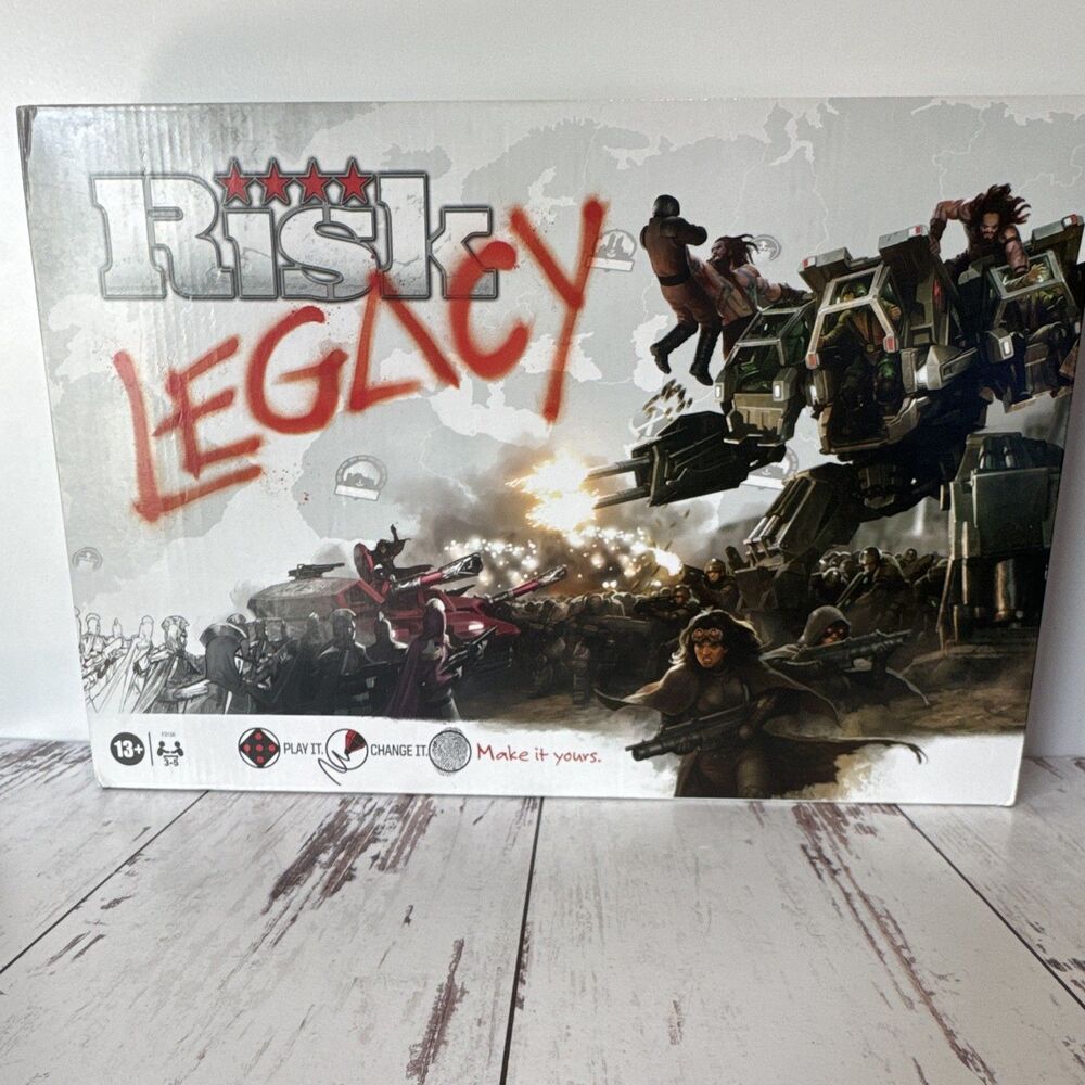 Hasbro Risk: Legacy Strategy Board Game 3-5P Ages 13+ Legacy Opened but NEW